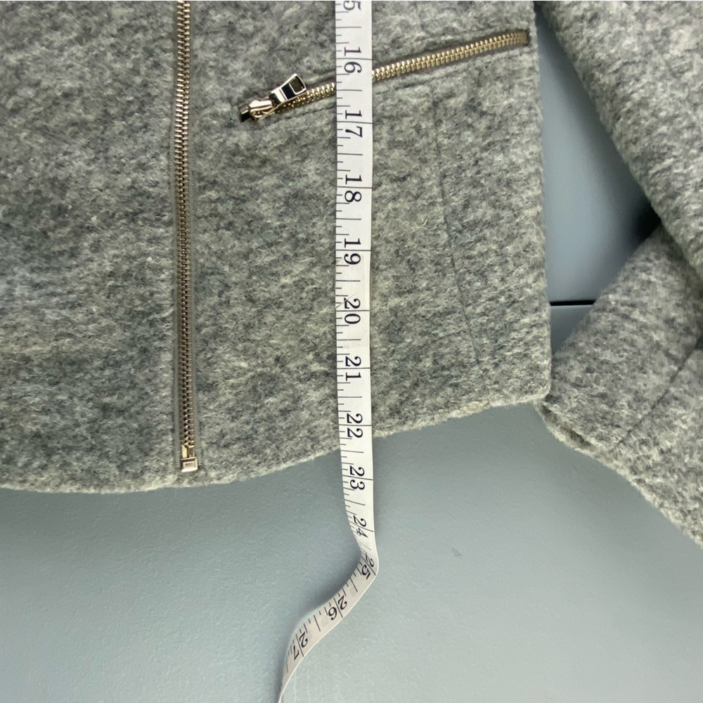 Ann Taylor Wool Blend Zipper Detail and Pockets Moto Jacket Wms sz M - Picture 9 of 15